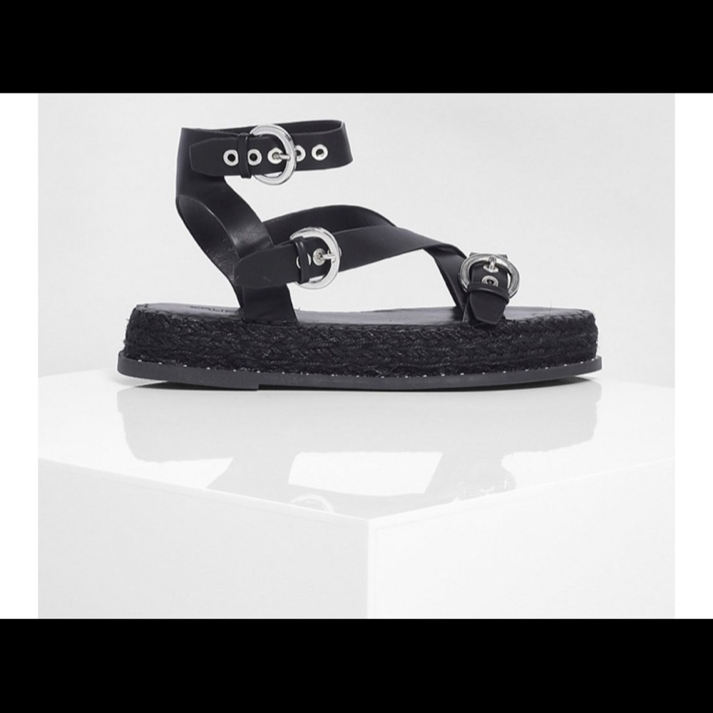 Strapped Buckle Espadrille sandals new